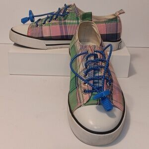 Ralph Lauren Polo Plaid Sneakers sz 4